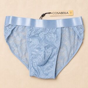 COSABELLA Men's Sports Brief Aasmani Blue Lace Underwear - Size M / NWT
